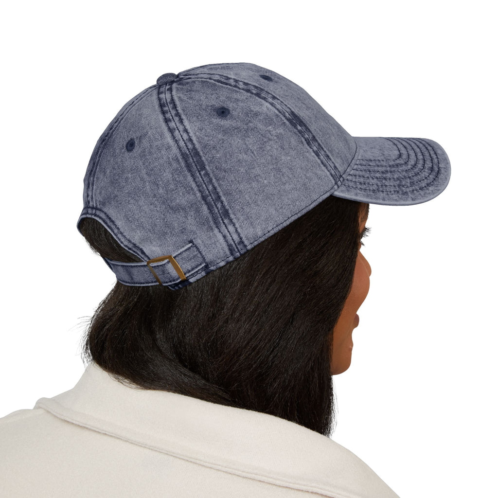 Vintage Embroidered Cap — "Coffee & Coughy" Distressed Baseball Hat
