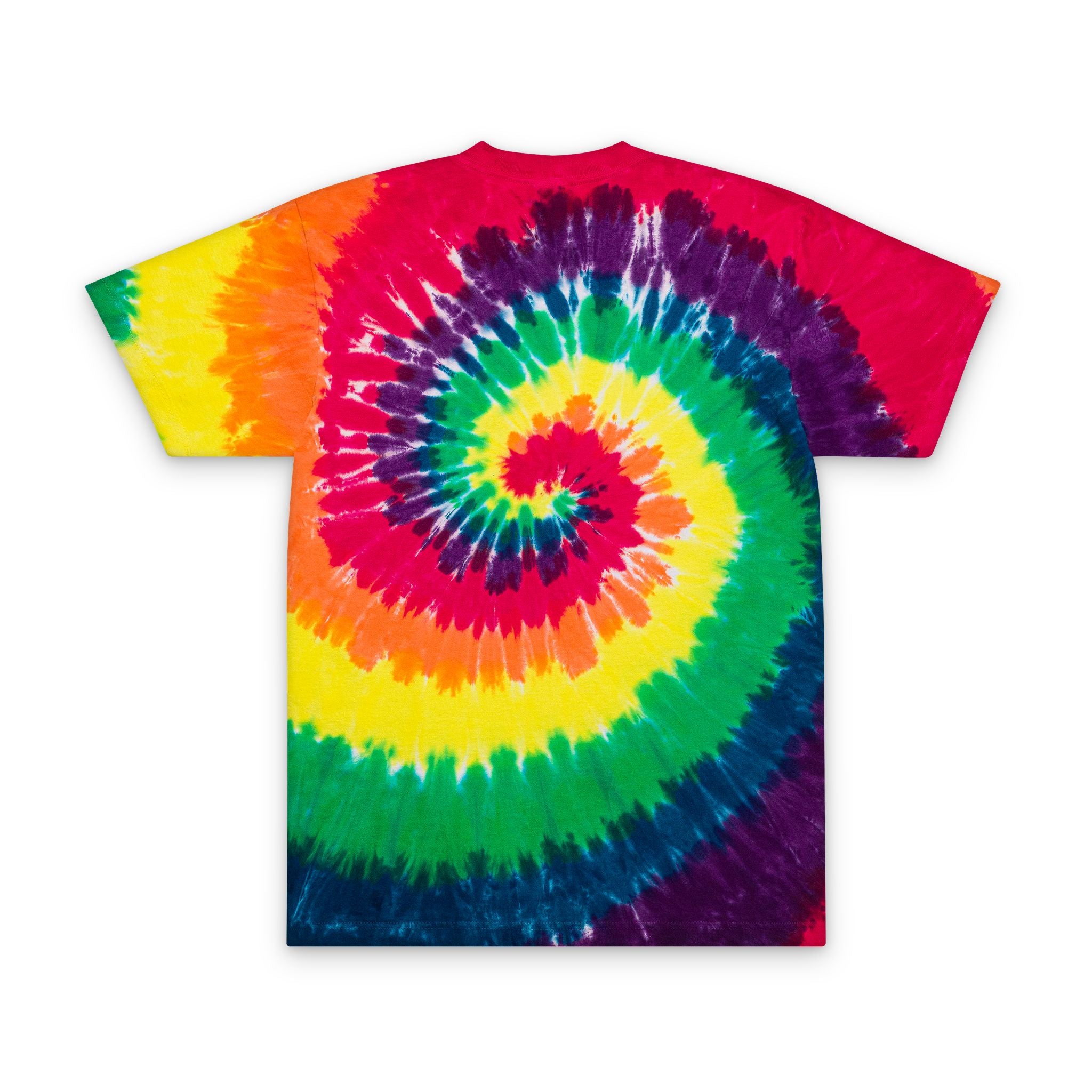 Tie-Dye Spiral Tee — "Don't Talk to Me Until I Had My Caffeine and Green" Embroidered Oversized T-Shirt