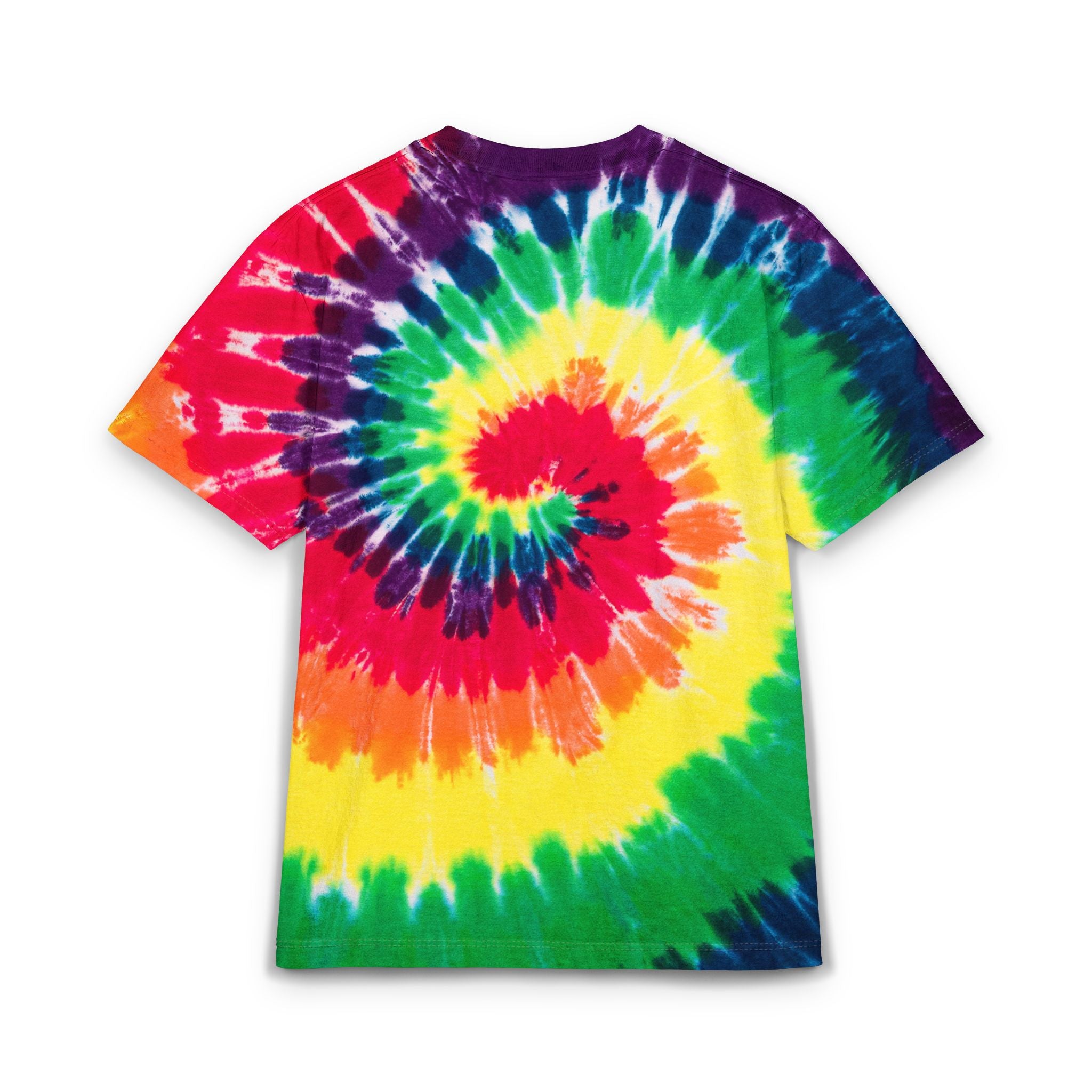Tie-Dye Spiral Tee — "Don't Talk to Me Until I Had My Caffeine and Green" Embroidered Oversized T-Shirt