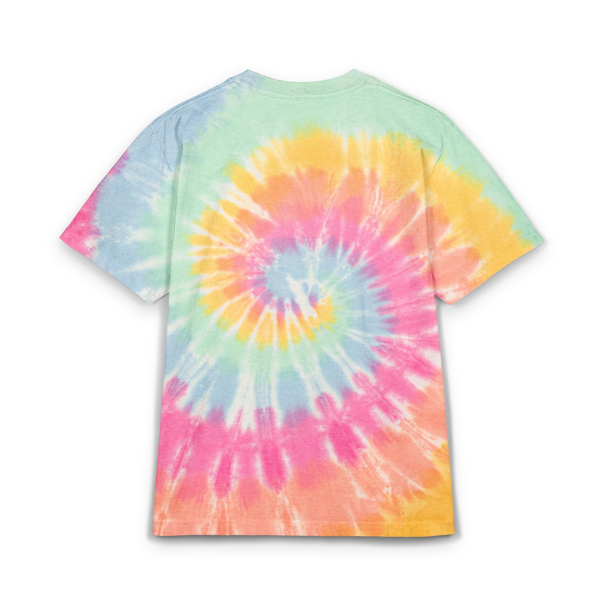 Tie-Dye Spiral Tee — "Don't Talk to Me Until I Had My Caffeine and Green" Embroidered Oversized T-Shirt