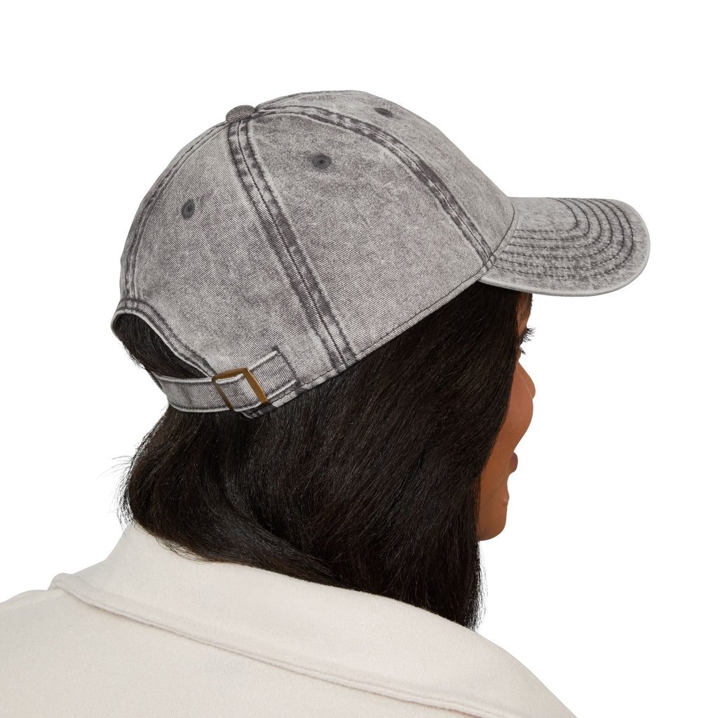 Vintage Embroidered Cap — "Coffee & Coughy" Distressed Baseball Hat